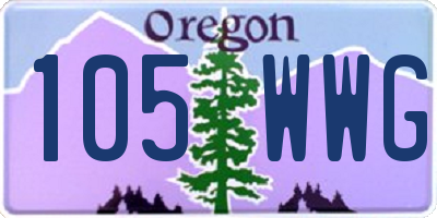 OR license plate 105WWG