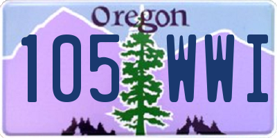 OR license plate 105WWI