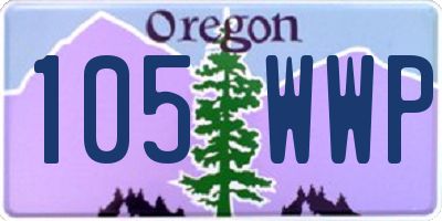 OR license plate 105WWP