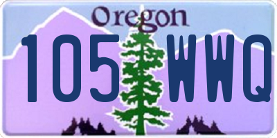 OR license plate 105WWQ
