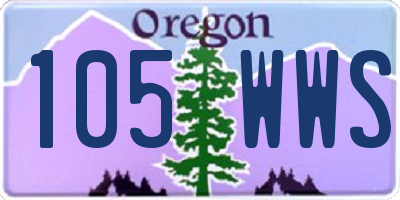 OR license plate 105WWS