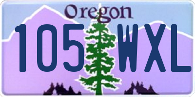 OR license plate 105WXL