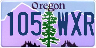 OR license plate 105WXR