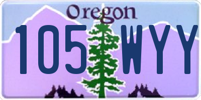 OR license plate 105WYY