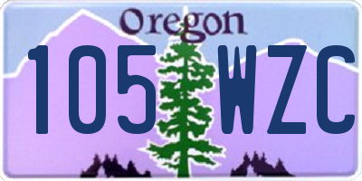 OR license plate 105WZC