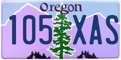 OR license plate 105XAS