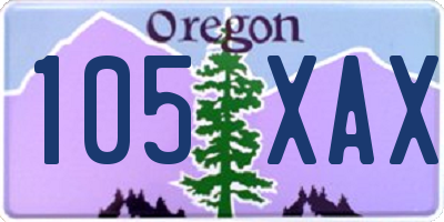 OR license plate 105XAX