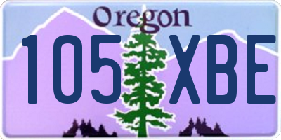 OR license plate 105XBE