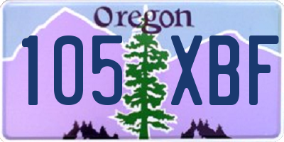 OR license plate 105XBF