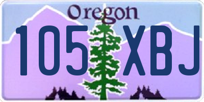 OR license plate 105XBJ