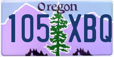 OR license plate 105XBQ