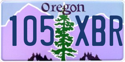 OR license plate 105XBR