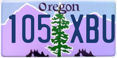 OR license plate 105XBU