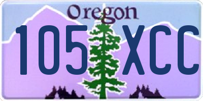 OR license plate 105XCC