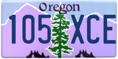 OR license plate 105XCE