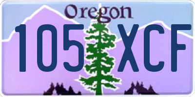 OR license plate 105XCF