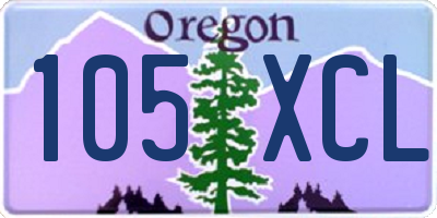 OR license plate 105XCL