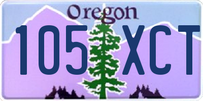 OR license plate 105XCT