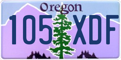 OR license plate 105XDF