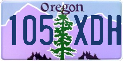OR license plate 105XDH