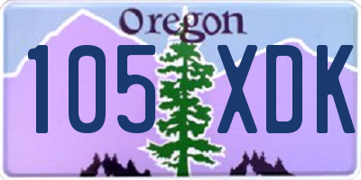 OR license plate 105XDK