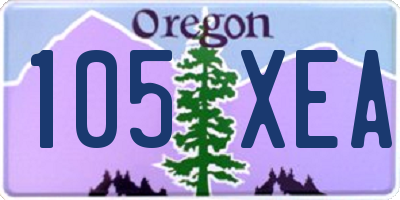 OR license plate 105XEA