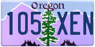 OR license plate 105XEN