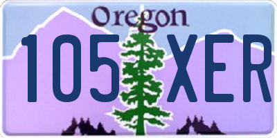 OR license plate 105XER