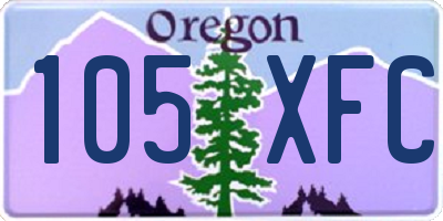 OR license plate 105XFC