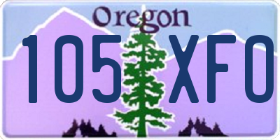 OR license plate 105XFO