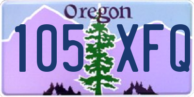 OR license plate 105XFQ