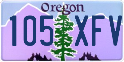 OR license plate 105XFV