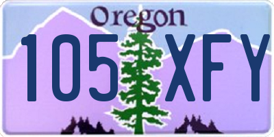 OR license plate 105XFY