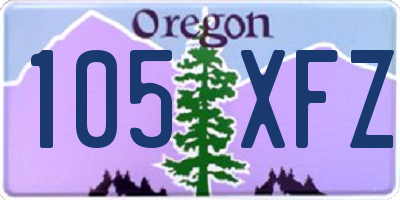 OR license plate 105XFZ