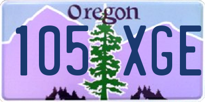 OR license plate 105XGE