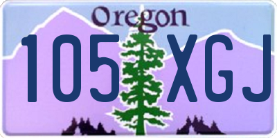 OR license plate 105XGJ