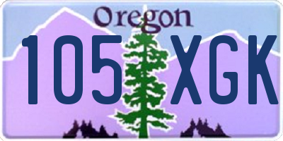OR license plate 105XGK