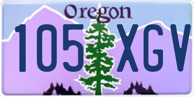 OR license plate 105XGV
