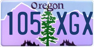 OR license plate 105XGX
