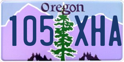 OR license plate 105XHA
