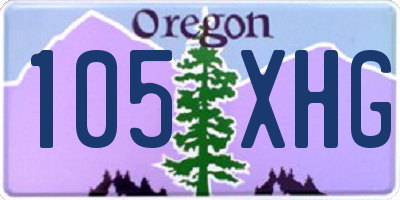 OR license plate 105XHG