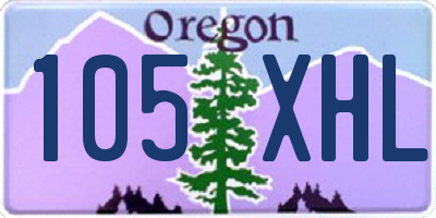 OR license plate 105XHL