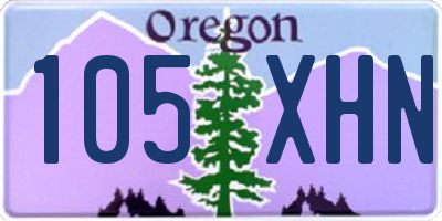 OR license plate 105XHN