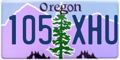 OR license plate 105XHU