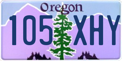 OR license plate 105XHY