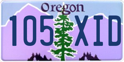 OR license plate 105XID