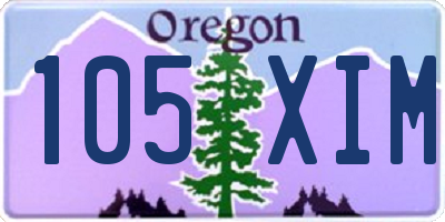 OR license plate 105XIM