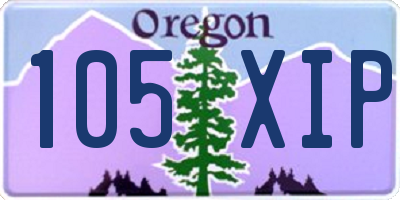 OR license plate 105XIP