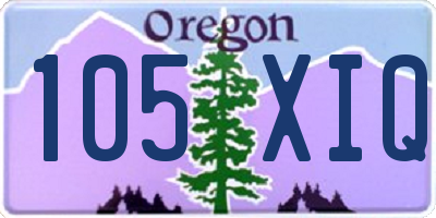 OR license plate 105XIQ