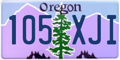 OR license plate 105XJI